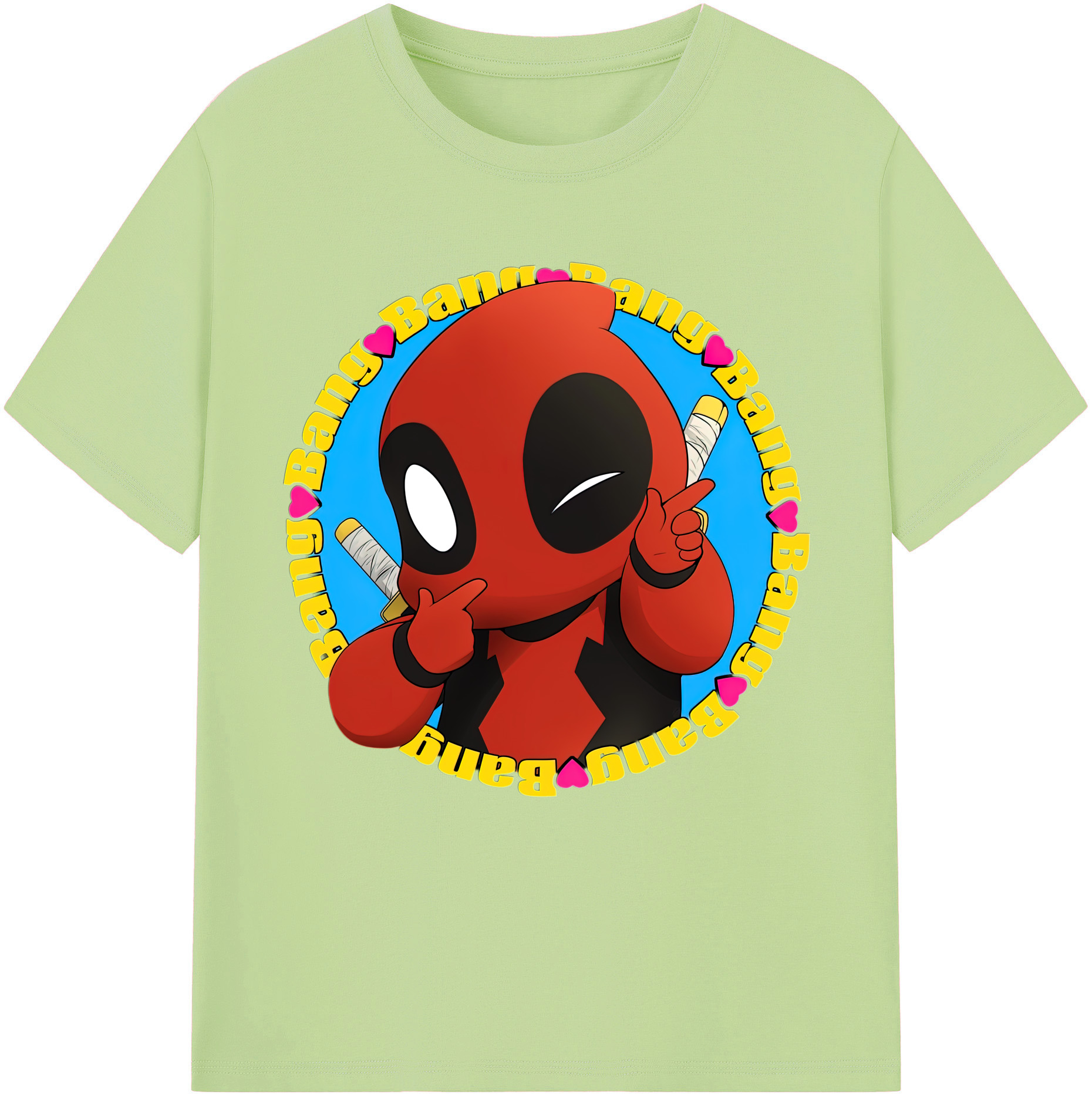 （画像用） Deadpool デッドプール 綿100％半袖Tシャツ（フロントプリント）